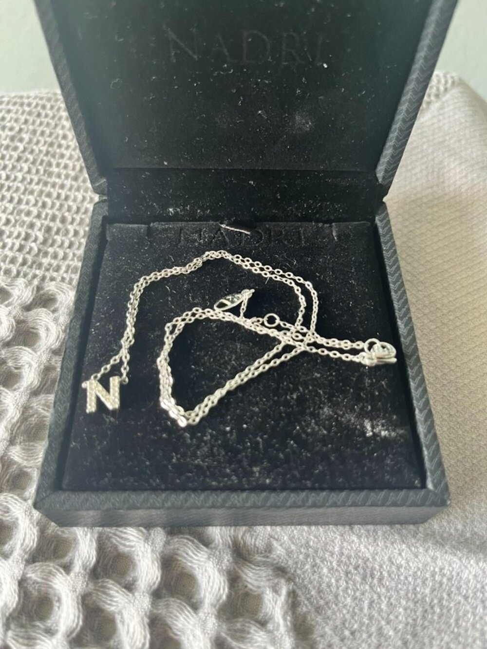Nadri Letter "N" Pendant Necklace - Picture 3 of 5